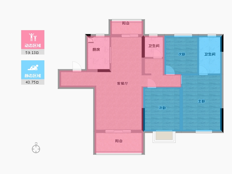 江西省-宜春市-阳光城檀府-91.20-户型库-动静分区