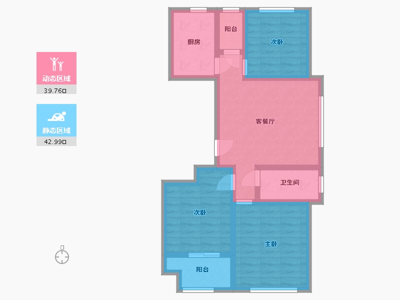 山东省-潍坊市-北辰白鹭湾-72.37-户型库-动静分区