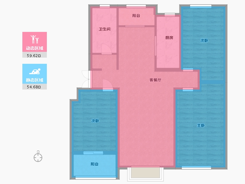 山东省-潍坊市-图蘭朵-102.40-户型库-动静分区