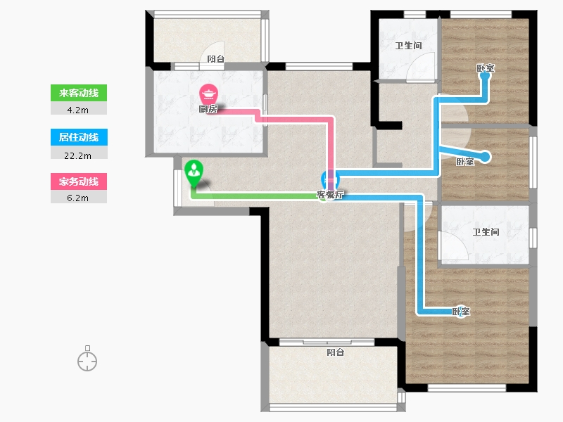 福建省-龙岩市-连城恒大悦澜湾-100.52-户型库-动静线