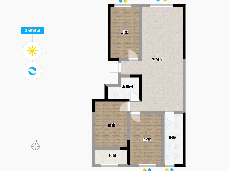 山东省-菏泽市-华堂居-98.00-户型库-采光通风