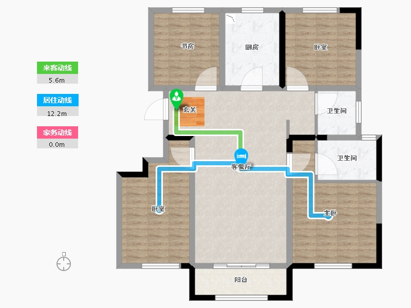 山东省-烟台市-金地浅山艺境玺湖-114.00-户型库-动静线