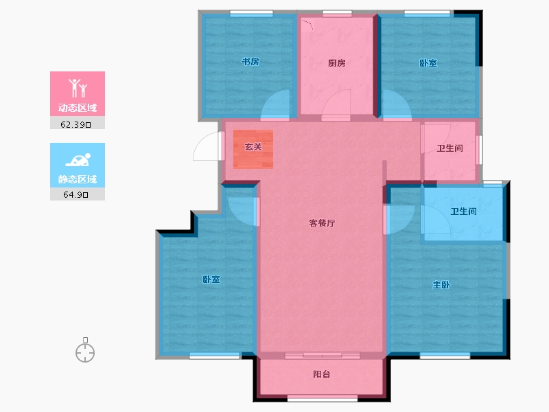 山东省-烟台市-金地浅山艺境玺湖-114.00-户型库-动静分区