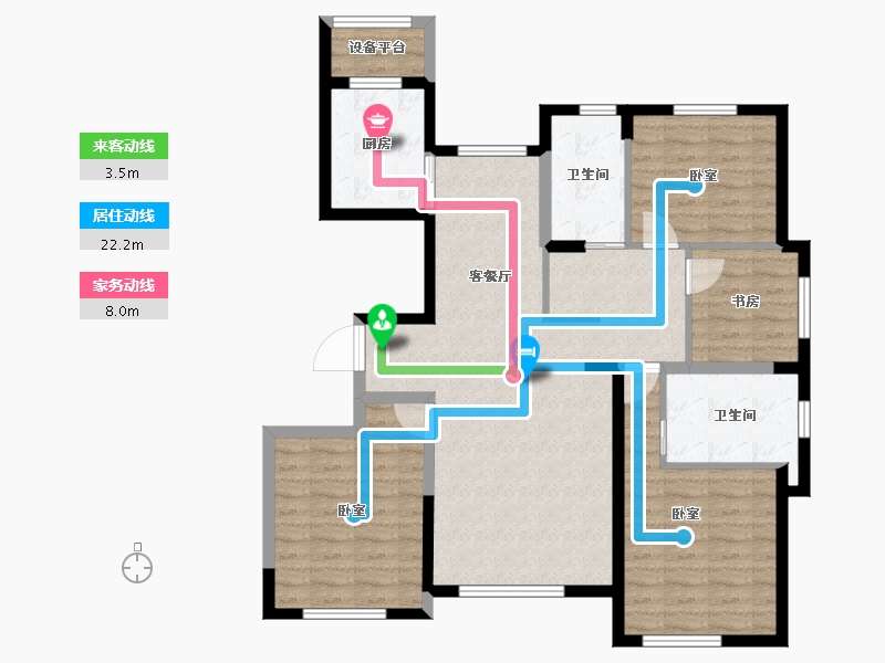 新疆维吾尔自治区-乌鲁木齐市-乌房紫云台-101.46-户型库-动静线