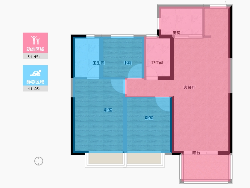 浙江省-绍兴市-和雍锦世家-86.00-户型库-动静分区