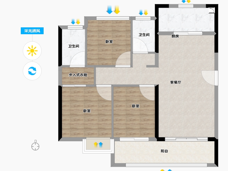 福建省-莆田市-联发世茂云图-94.01-户型库-采光通风