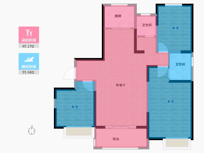 河南省-安阳市-利源永明壹号-108.00-户型库-动静分区