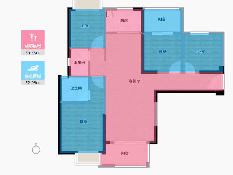 福建省-泉州市-当代万国城MOMΛ-95.00-户型库-动静分区