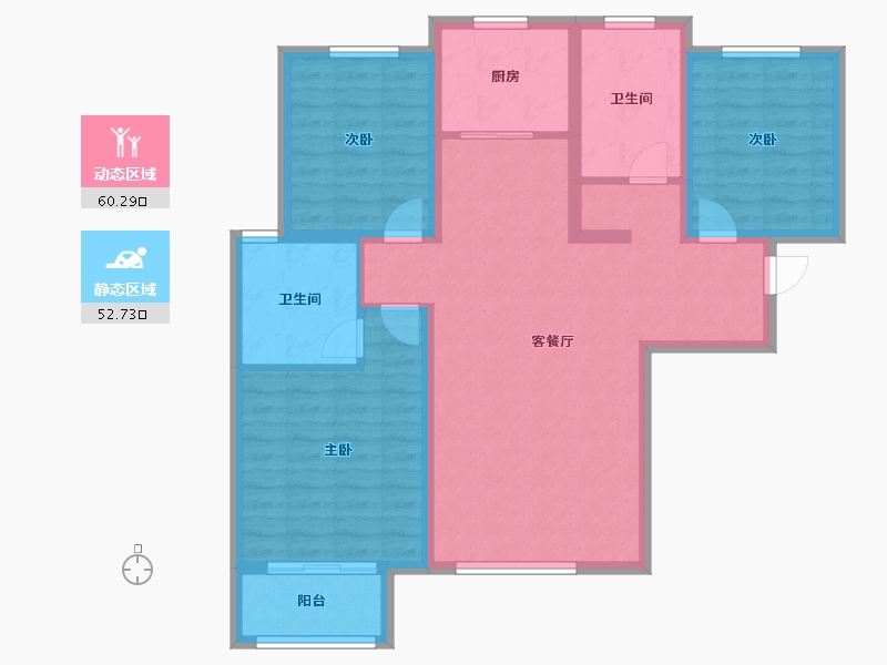 山东省-济南市-帝华城-101.28-户型库-动静分区