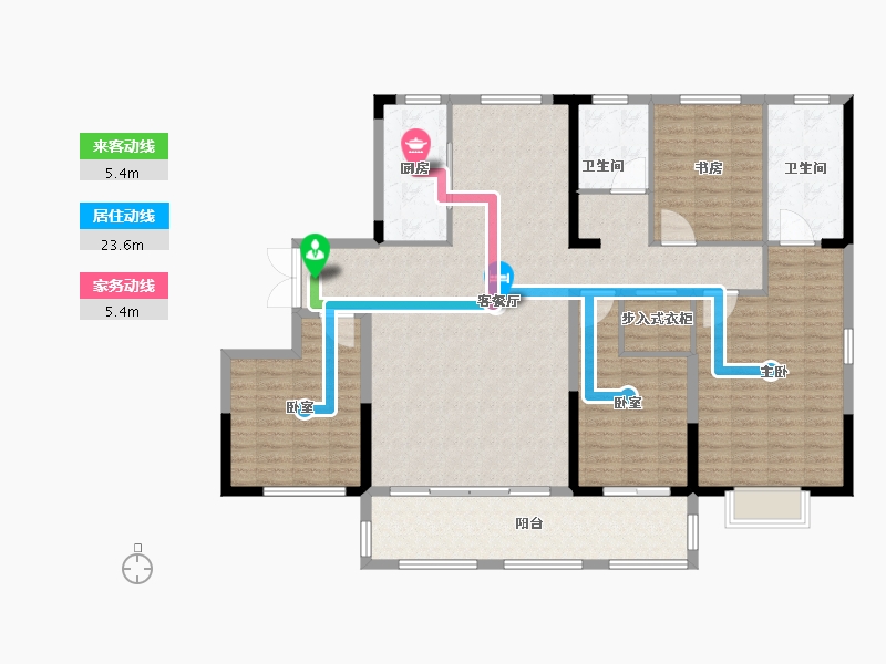 山东省-烟台市-香橙珑樾-148.00-户型库-动静线