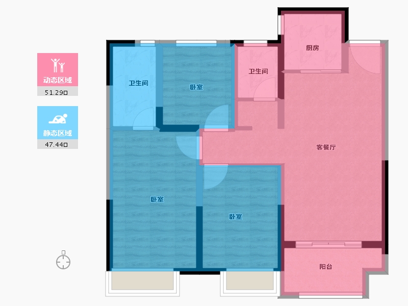 河南省-安阳市-利源永明壹号-88.00-户型库-动静分区