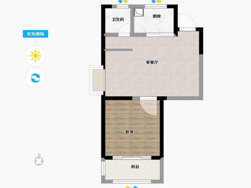 河南省-洛阳市-万富熙悦城-54.06-户型库-采光通风