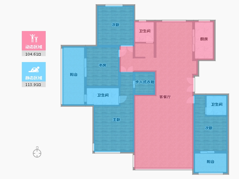 山东省-潍坊市-峡山·凤栖第-198.13-户型库-动静分区