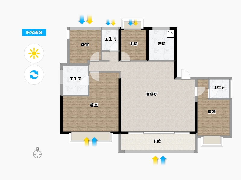 福建省-莆田市-建发·玉湖壹号-144.00-户型库-采光通风