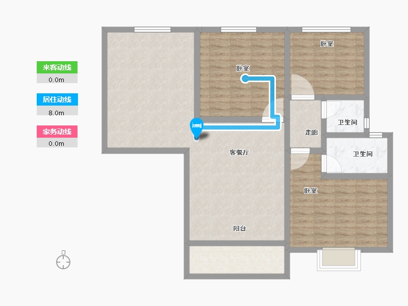 河南省-新乡市-共城华庭万成财富广场-104.05-户型库-动静线