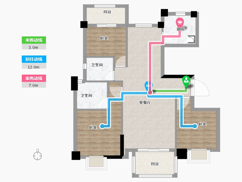 福建省-宁德市-福泰央府-87.00-户型库-动静线