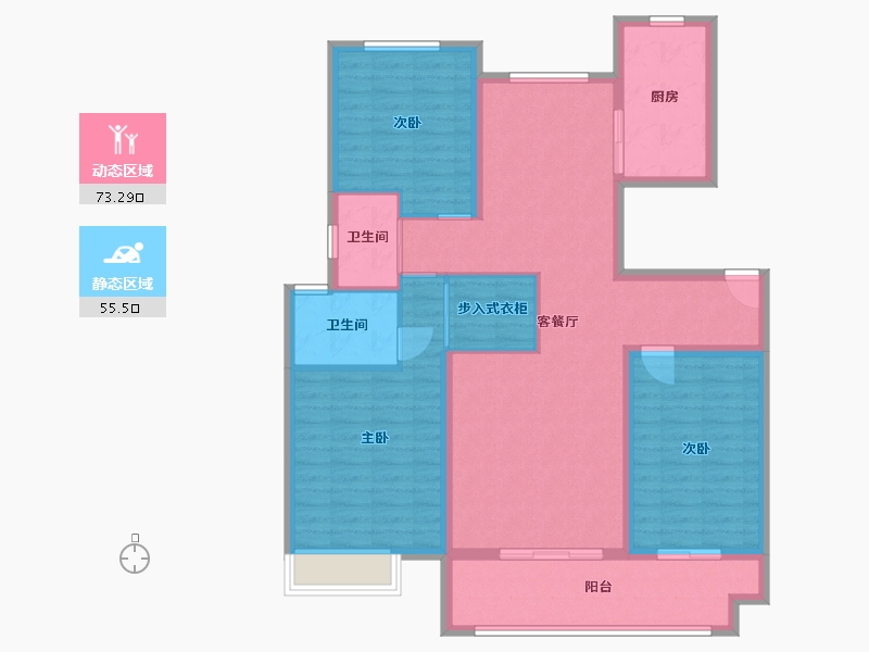 山东省-潍坊市-天泰紫金府-115.90-户型库-动静分区