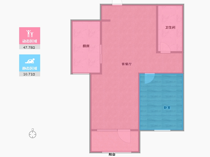 山东省-烟台市-鑫发小区东区-54.70-户型库-动静分区