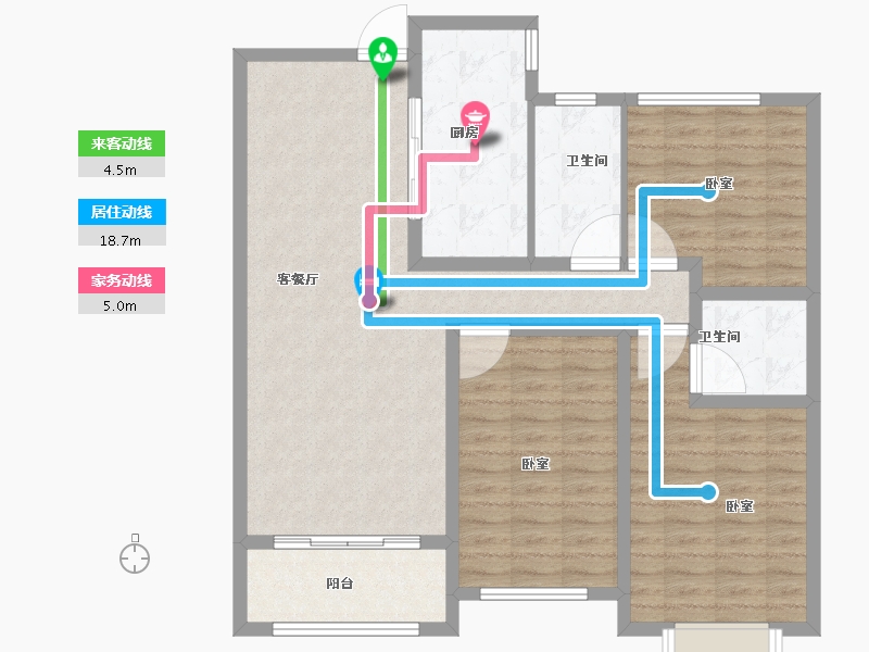 山东省-菏泽市-菏泽佳和广场-103.01-户型库-动静线