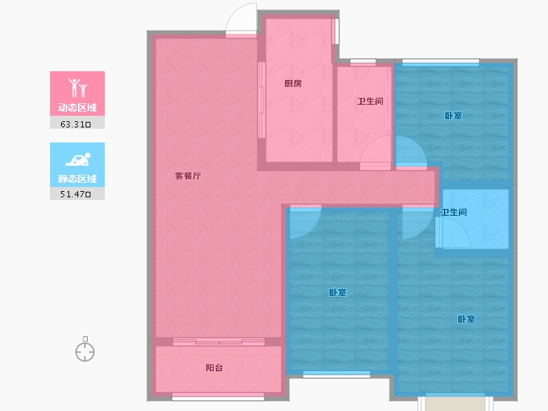 山东省-菏泽市-菏泽佳和广场-103.01-户型库-动静分区