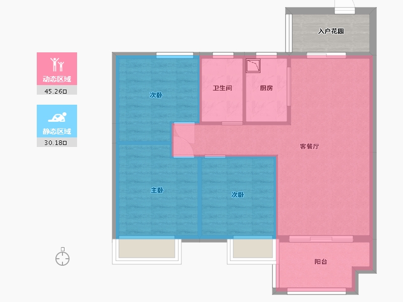 江西省-赣州市-兴国九里蓝湾-72.90-户型库-动静分区