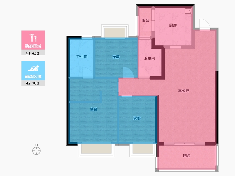 江西省-赣州市-赣州恒大江湾-93.49-户型库-动静分区