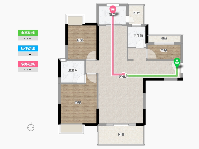 福建省-泉州市-奥能金港湾-93.00-户型库-动静线