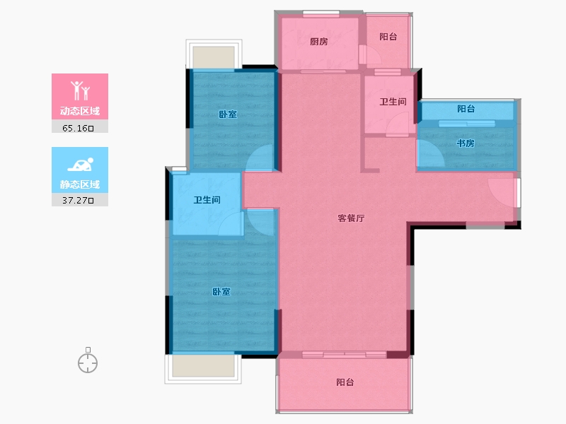 福建省-泉州市-奥能金港湾-93.00-户型库-动静分区