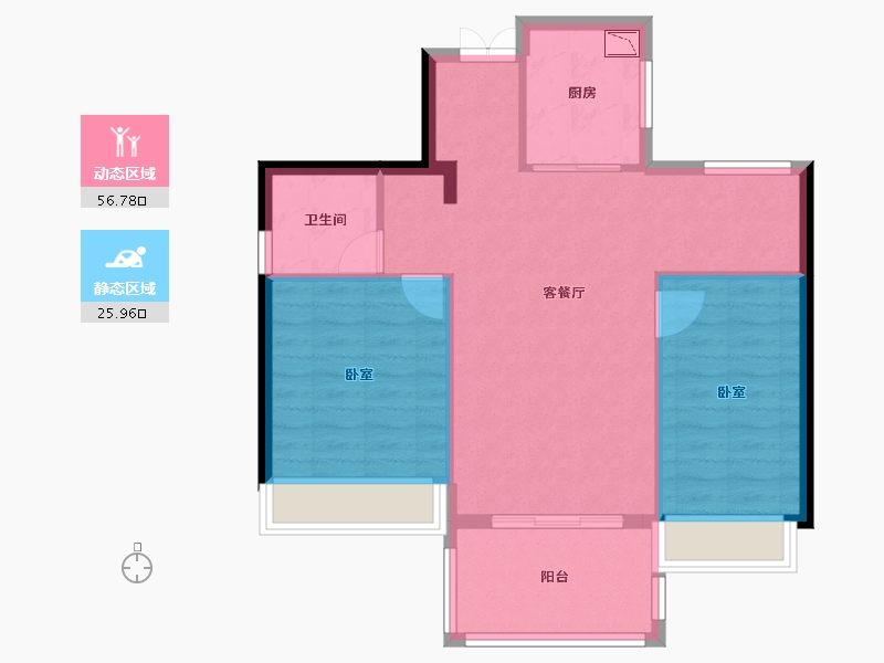 浙江省-绍兴市-杭州湾世纪城-75.11-户型库-动静分区