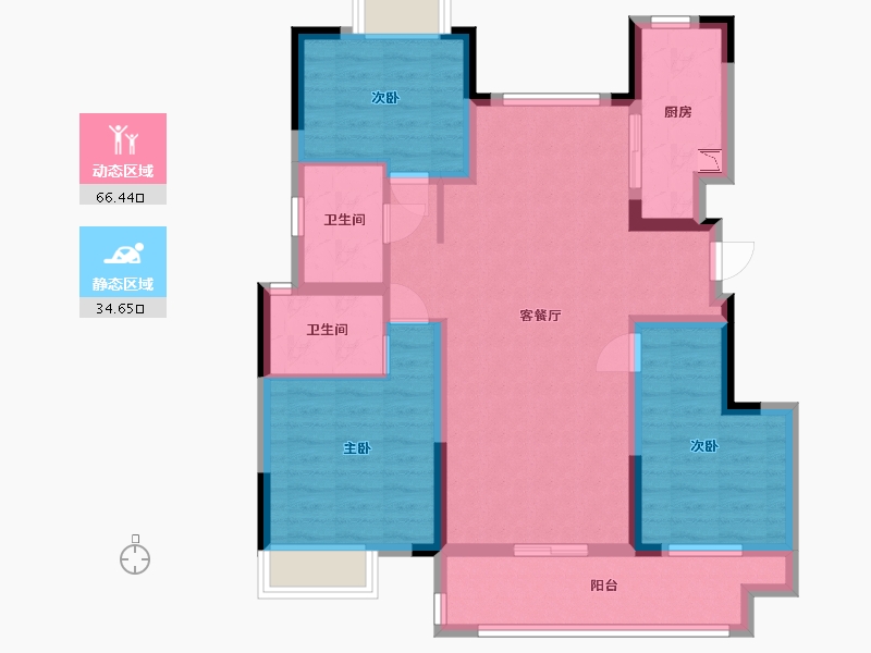 江西省-赣州市-力高水投·君逸府-89.60-户型库-动静分区