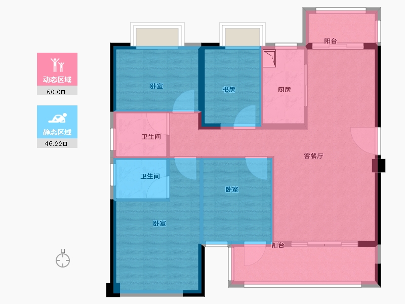 福建省-龙岩市-上杭城发首苑-96.00-户型库-动静分区