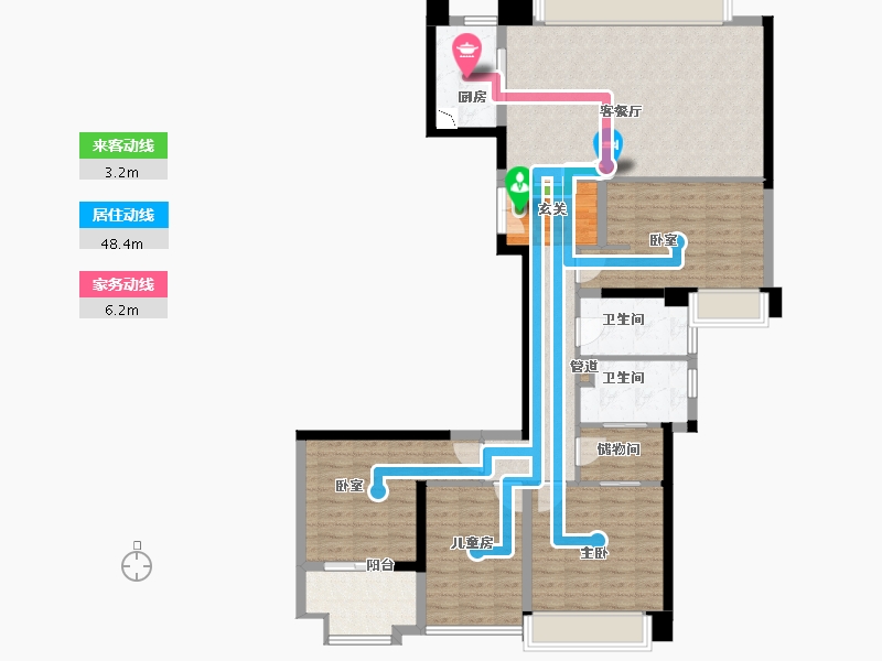 福建省-漳州市-建发玺院-114.59-户型库-动静线