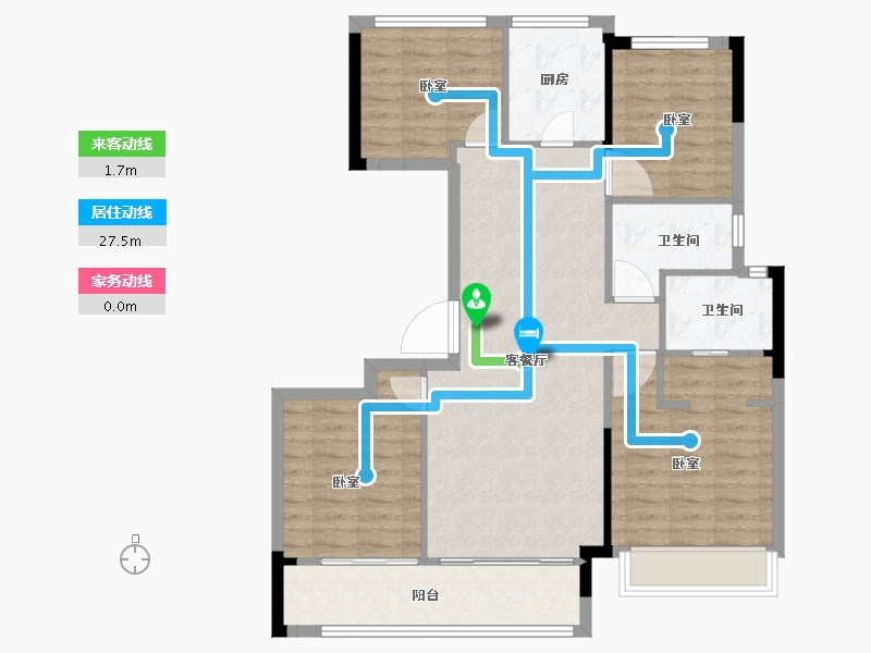 浙江省-嘉兴市-海盐合景天峻-97.00-户型库-动静线