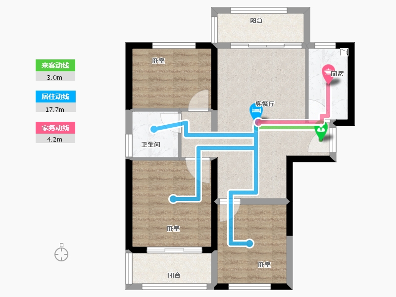 福建省-漳州市-三盛国际海岸-66.00-户型库-动静线