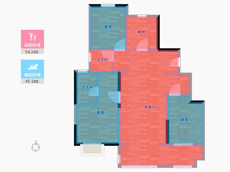 江苏省-镇江市-新城·悦隽-92.01-户型库-动静分区