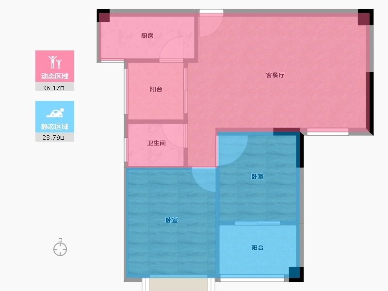 福建省-漳州市-角美龙泉绿苑-54.25-户型库-动静分区