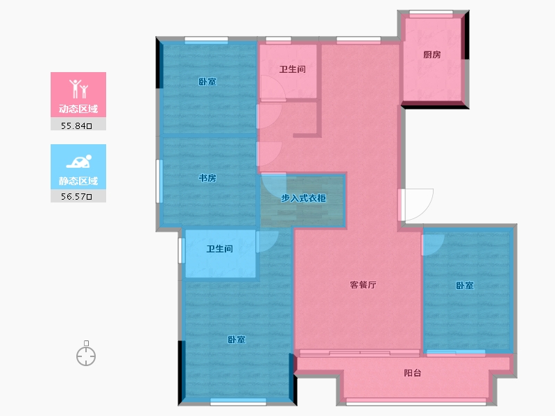 浙江省-湖州市-汎港润合-102.00-户型库-动静分区