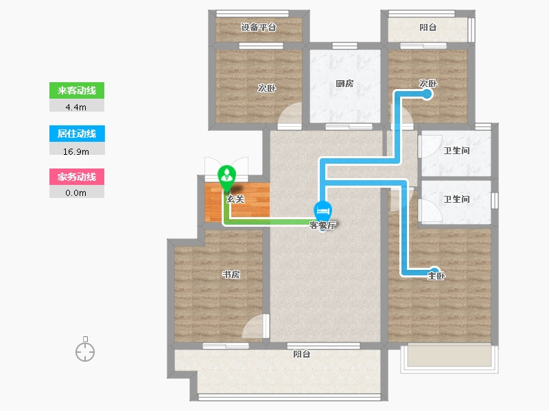 安徽省-黄山市-中梁江湾府-110.00-户型库-动静线