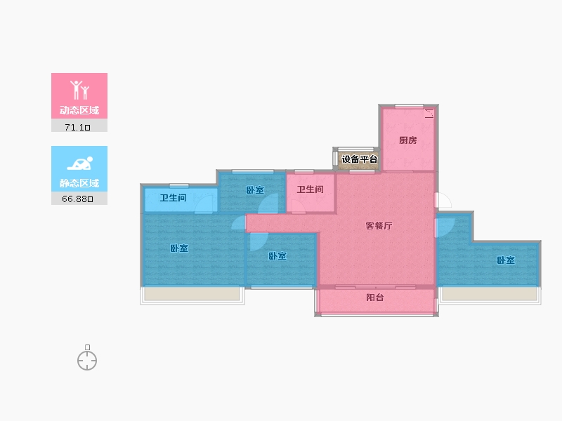 山东省-滨州市-恒大悦珑湾-128.00-户型库-动静分区