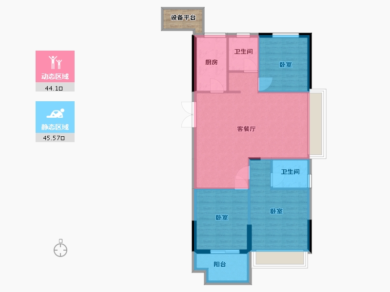 浙江省-湖州市-优优学府-84.31-户型库-动静分区