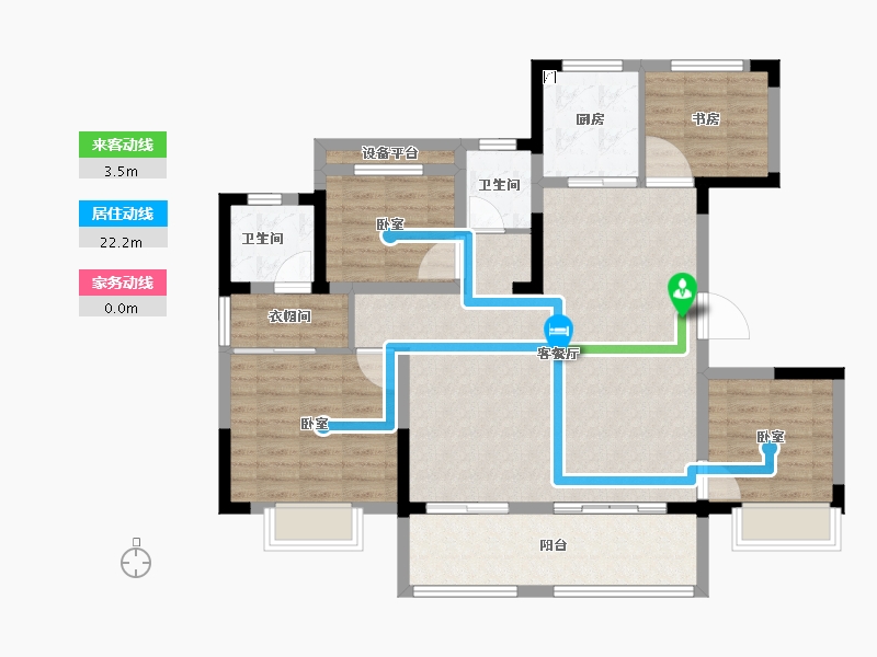 安徽省-合肥市-阳光城悦澜府-107.01-户型库-动静线