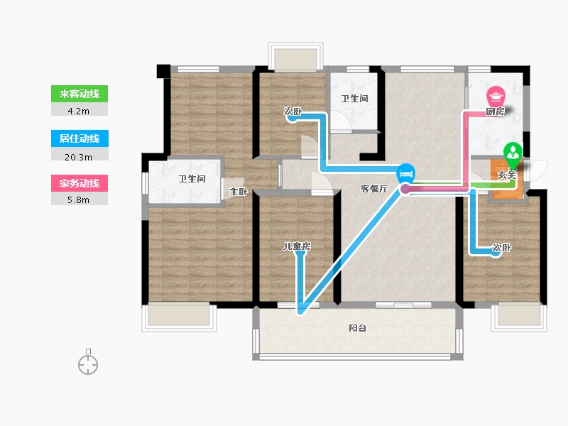 江西省-赣州市-华润·万橡府-114.40-户型库-动静线