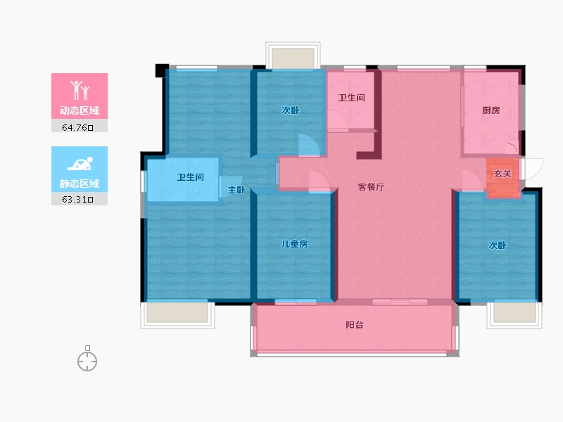 江西省-赣州市-华润·万橡府-114.40-户型库-动静分区