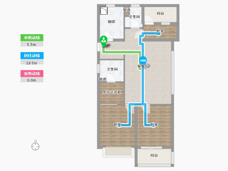 浙江省-宁波市-美的·映海潮-92.00-户型库-动静线