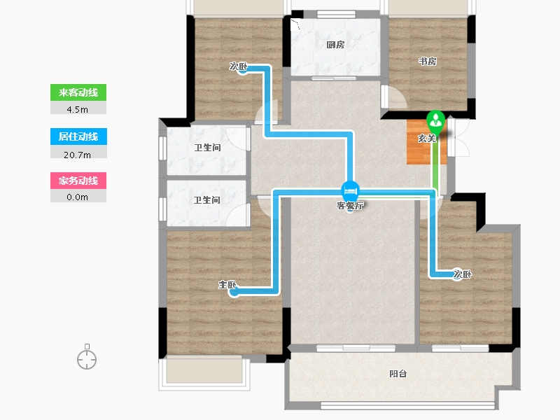 安徽省-阜阳市-万创城市之光-98.00-户型库-动静线