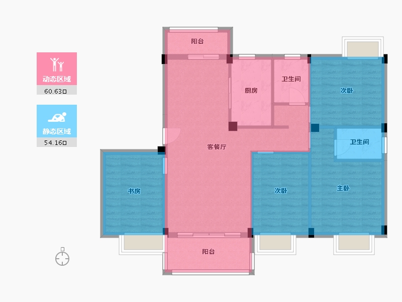 江西省-赣州市-印象南安·山水苑-104.04-户型库-动静分区