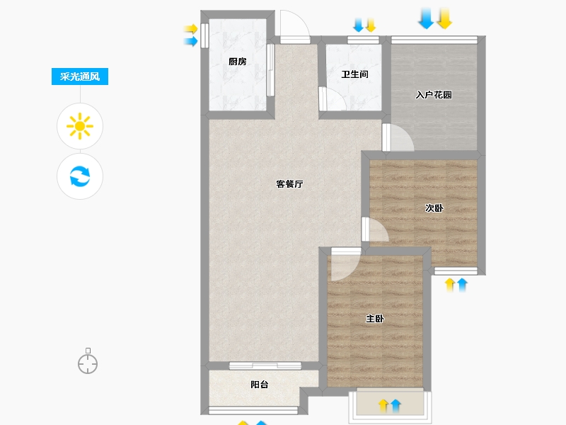 安徽省-宣城市-乐业·丹桂园-77.00-户型库-采光通风