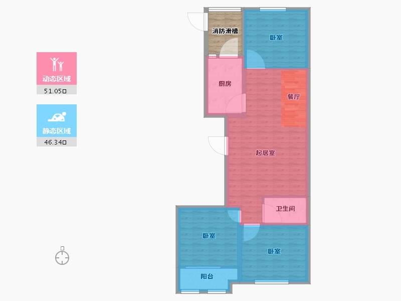 山东省-潍坊市-金都世家-93.97-户型库-动静分区