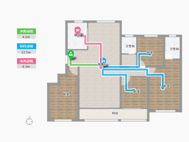 山东省-滨州市-恒信·大都会-130.90-户型库-动静线