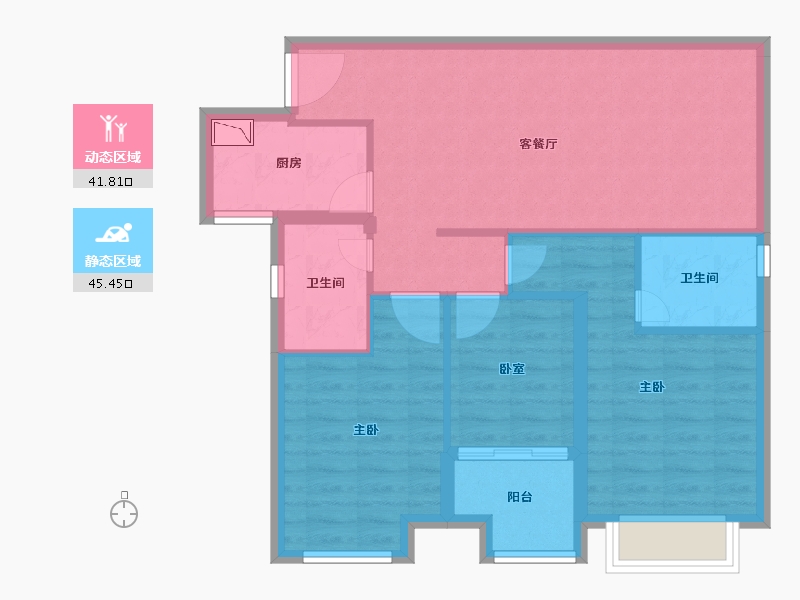 福建省-泉州市-中骏丽景府-77.99-户型库-动静分区